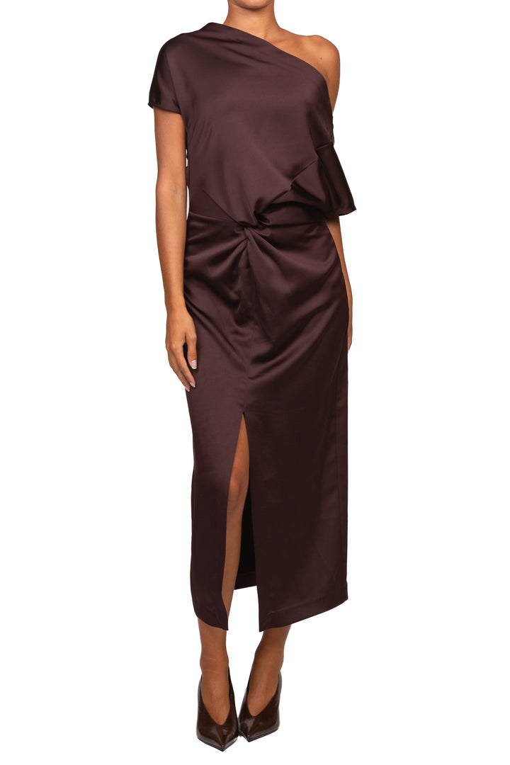 Imperial - Abito lungo satin con nodo Art. AFEPMBA