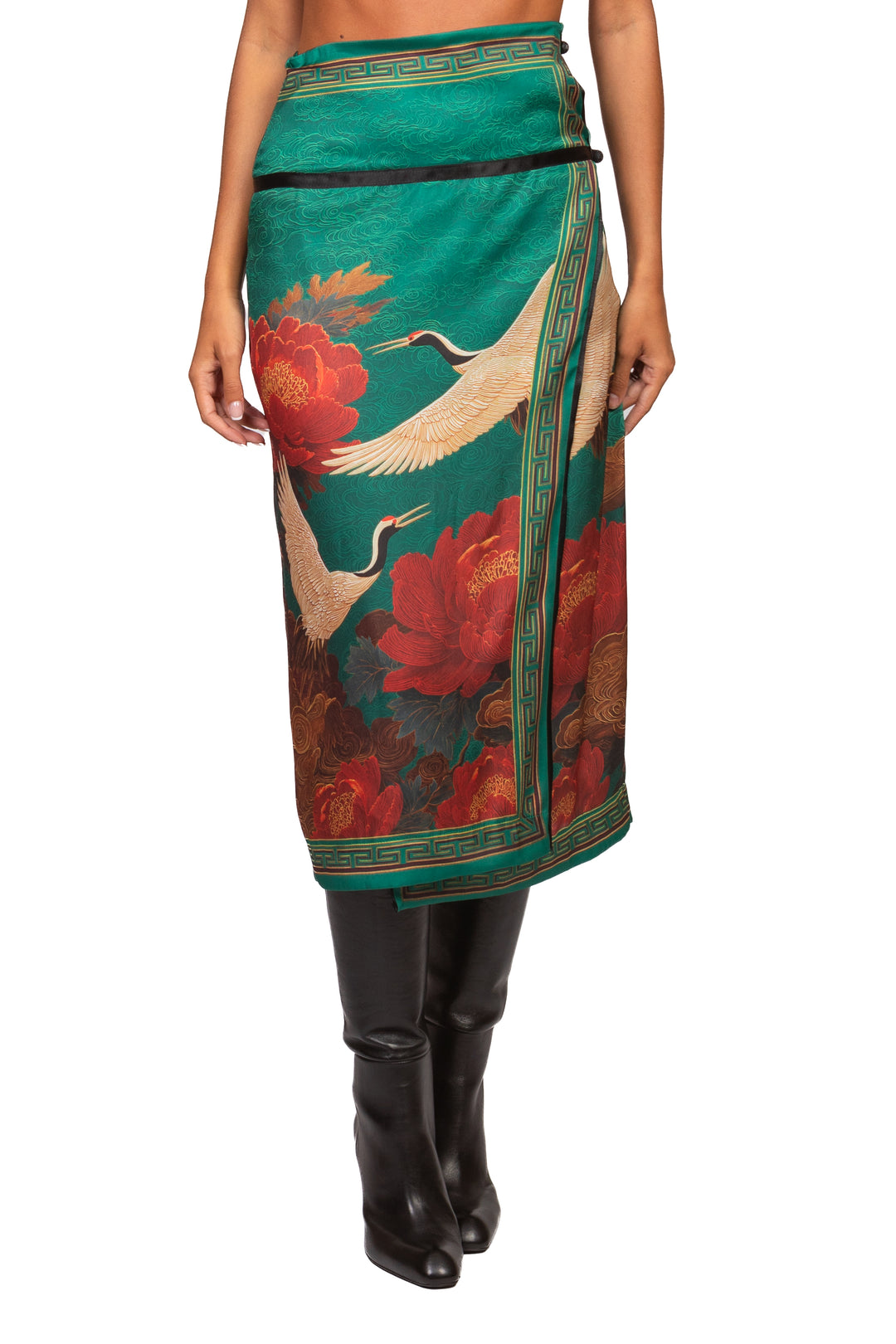 Tensione In - Gonna raso portafoglio fantasia Art. FW260018