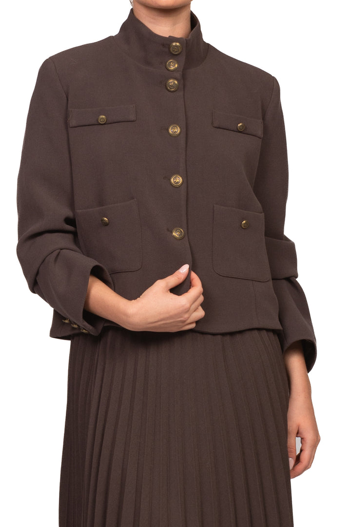 Tensione In - Giacca crop collo coreano Art. 27B6078