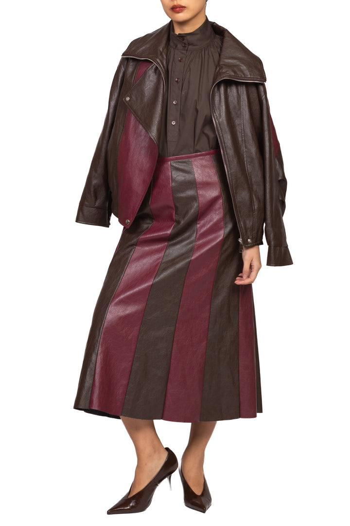 Tensione In - Bomber bicolore ecopelle Art. 226136