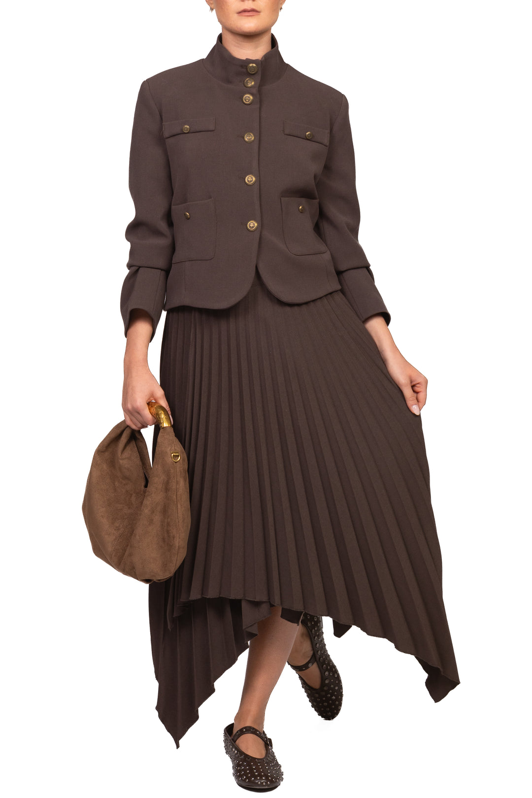 Tensione In - Giacca crop collo coreano Art. 27B6078