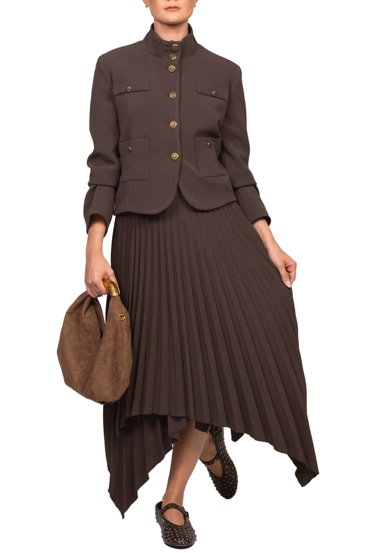 Tensione In - Giacca crop collo coreano Art. 27B6078