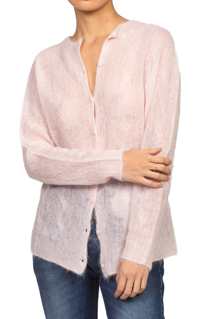 Kontatto - Cardigan treccia misto alpaca Art. 3M1771C
