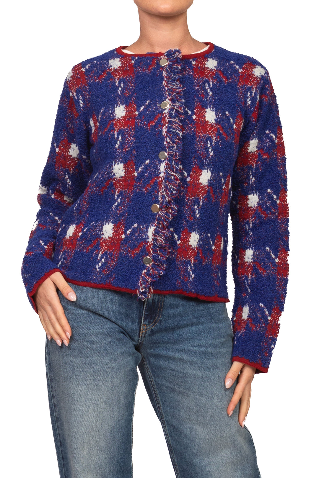 Tensione In - Cardigan in lana bouclé Art. W6HMG64A428
