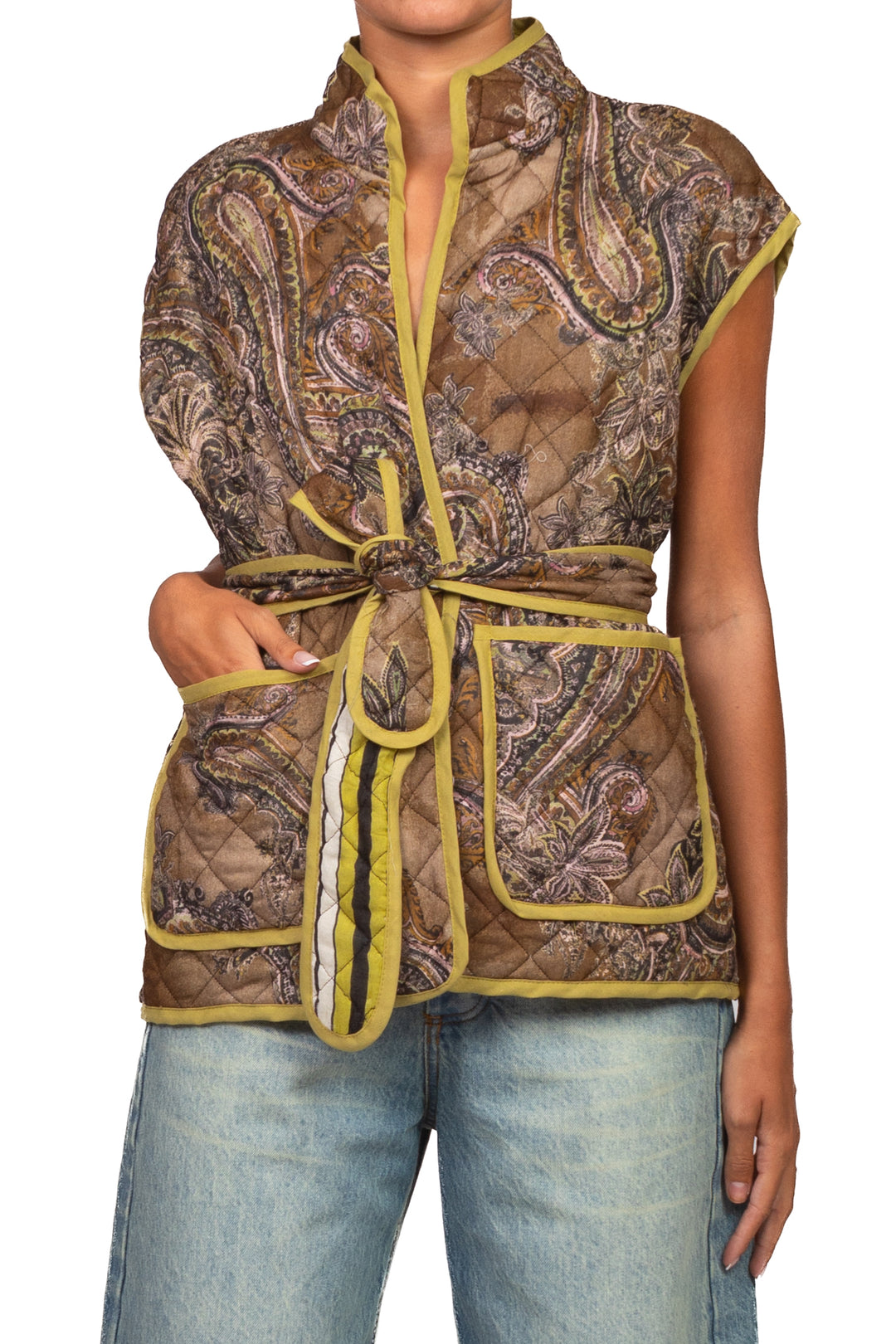 Vicolo - Gilet trapuntato fantasia jacquard Art. TAC0927
