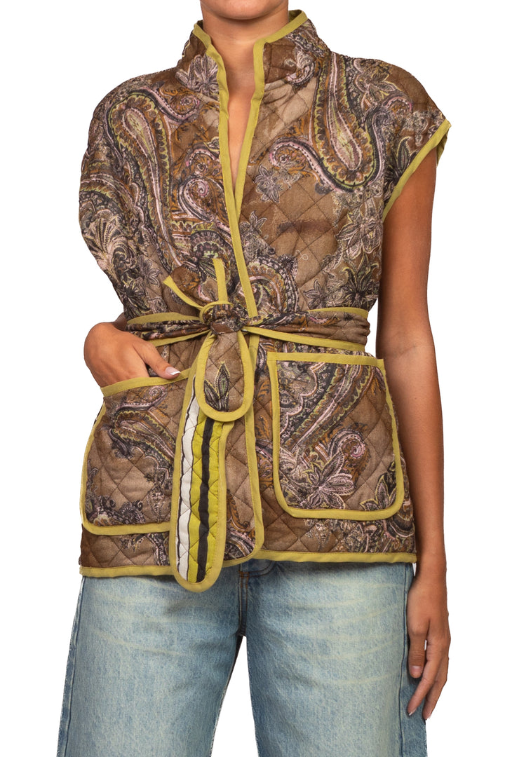 Vicolo - Gilet trapuntato fantasia jacquard Art. TAC0927