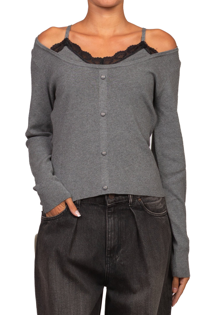 Kontatto - Maglia intarsi pizzo Art. 3M1845C