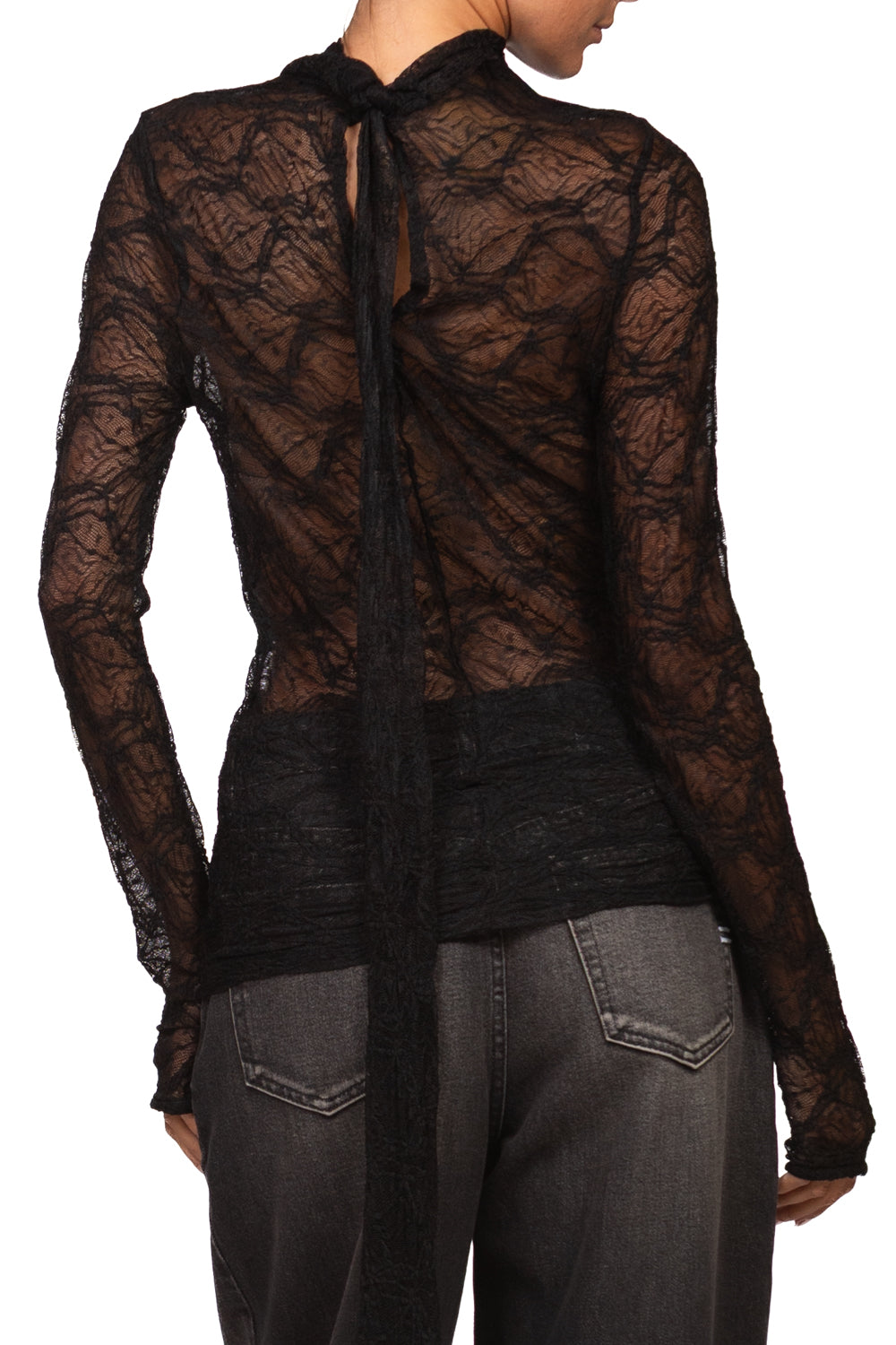 Vicolo - Maglia pizzo con fiocco Art. TAC0604