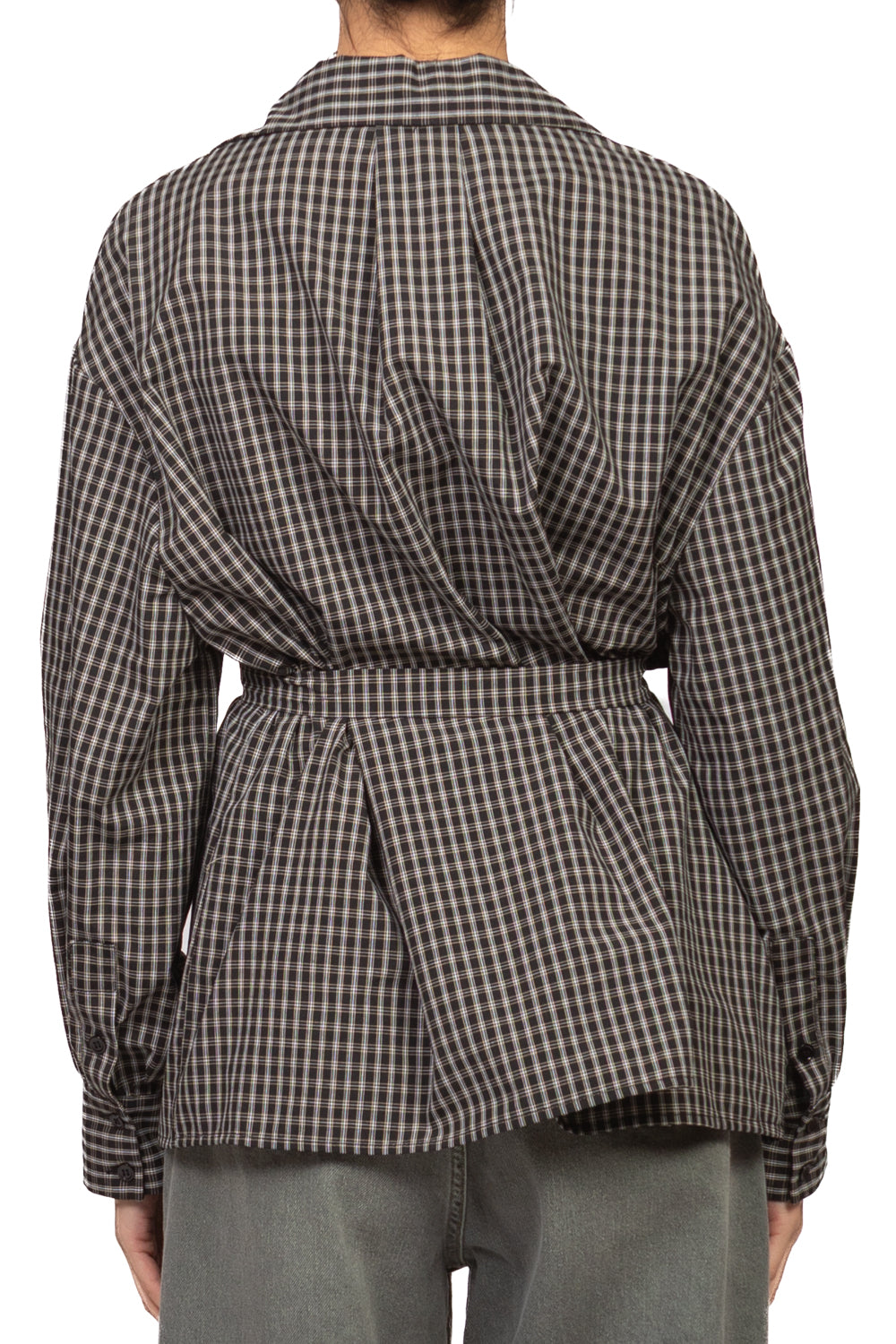 Vicolo - Blusa over quadretti con laccio fiore Art. TAC0447