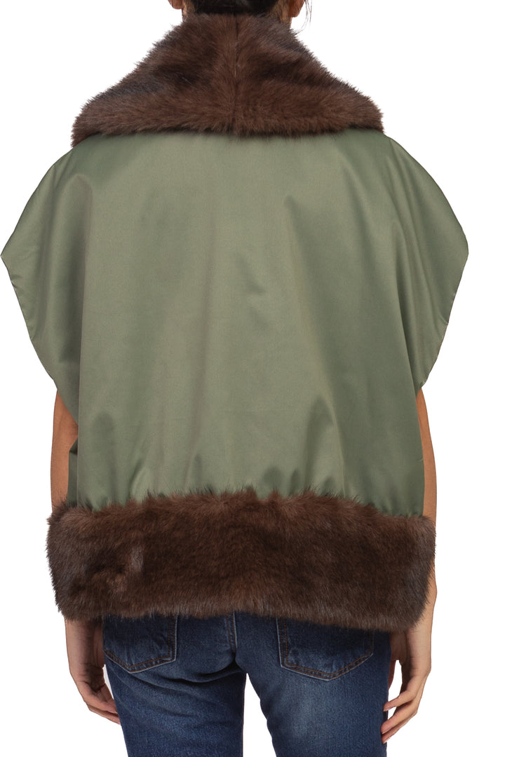 Tensione In - Gilet imbottito con pelliccia Art. FW260003