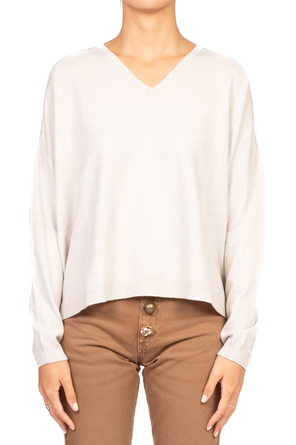 Tensione In - Maglia scollo V a scatoletta Art. D78011AI25