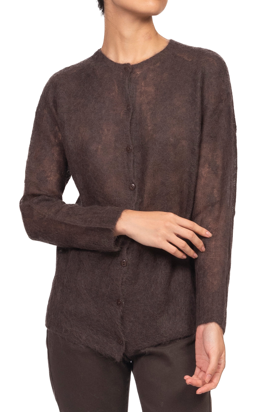 Kontatto - Cardigan treccia misto alpaca Art. 3M1771C