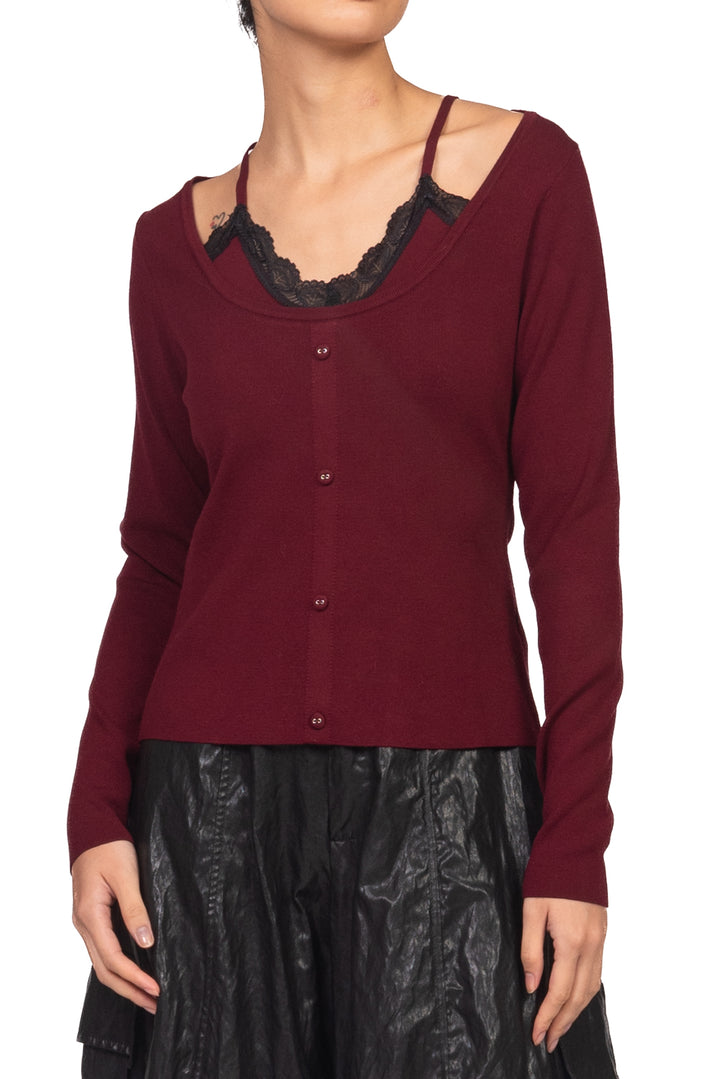Kontatto - Maglia intarsi pizzo Art. 3M1845C