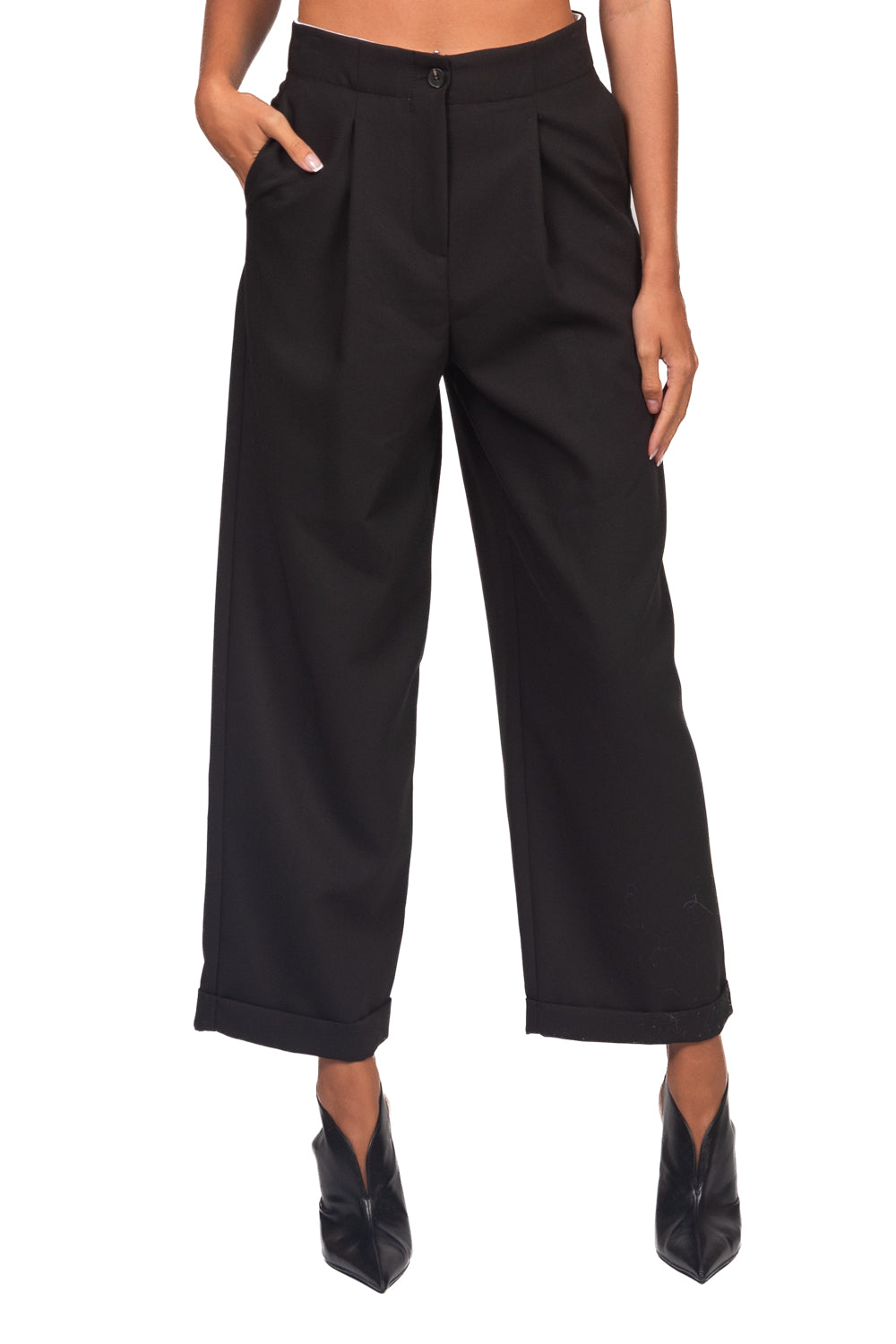 Tensione In - Pantalone baggy con risvolto Art. 27P6117
