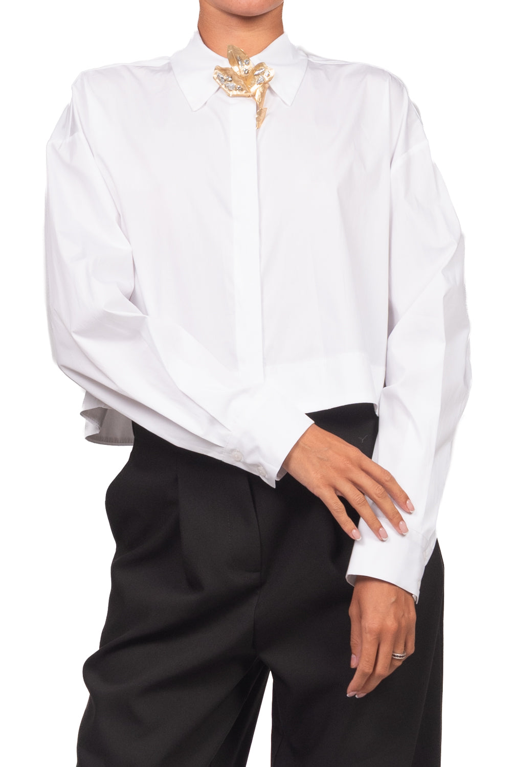 Imperial - Camicia crop con spilla Art. CPE0MFP