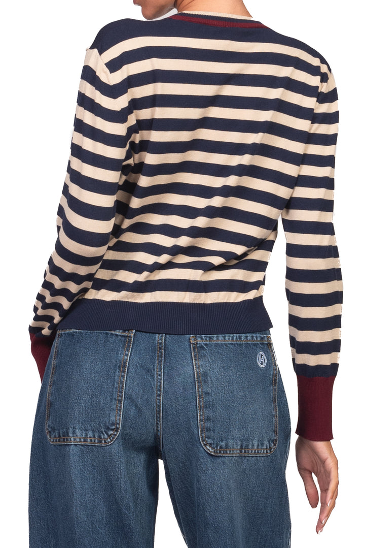Tensione In - Maglia girocollo rigata Art. W6HMJ06A418