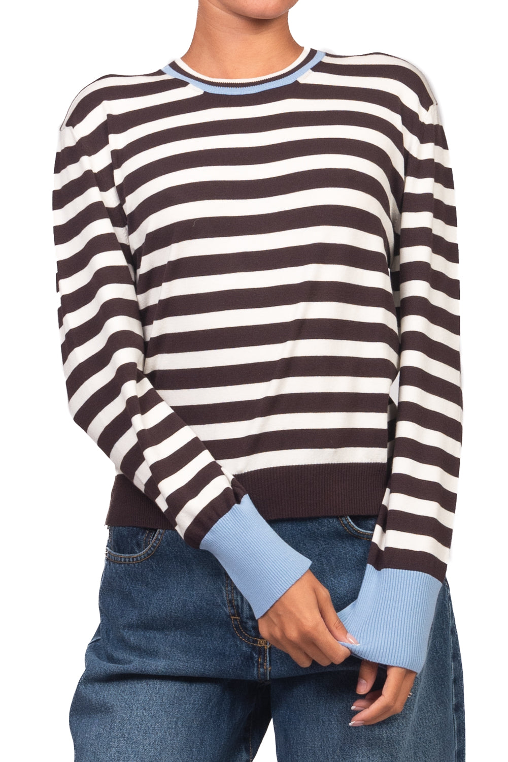 Tensione In - Maglia girocollo rigata Art. W6HMJ06A418