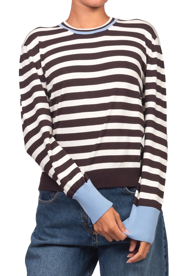 Tensione In - Maglia girocollo rigata Art. W6HMJ06A418