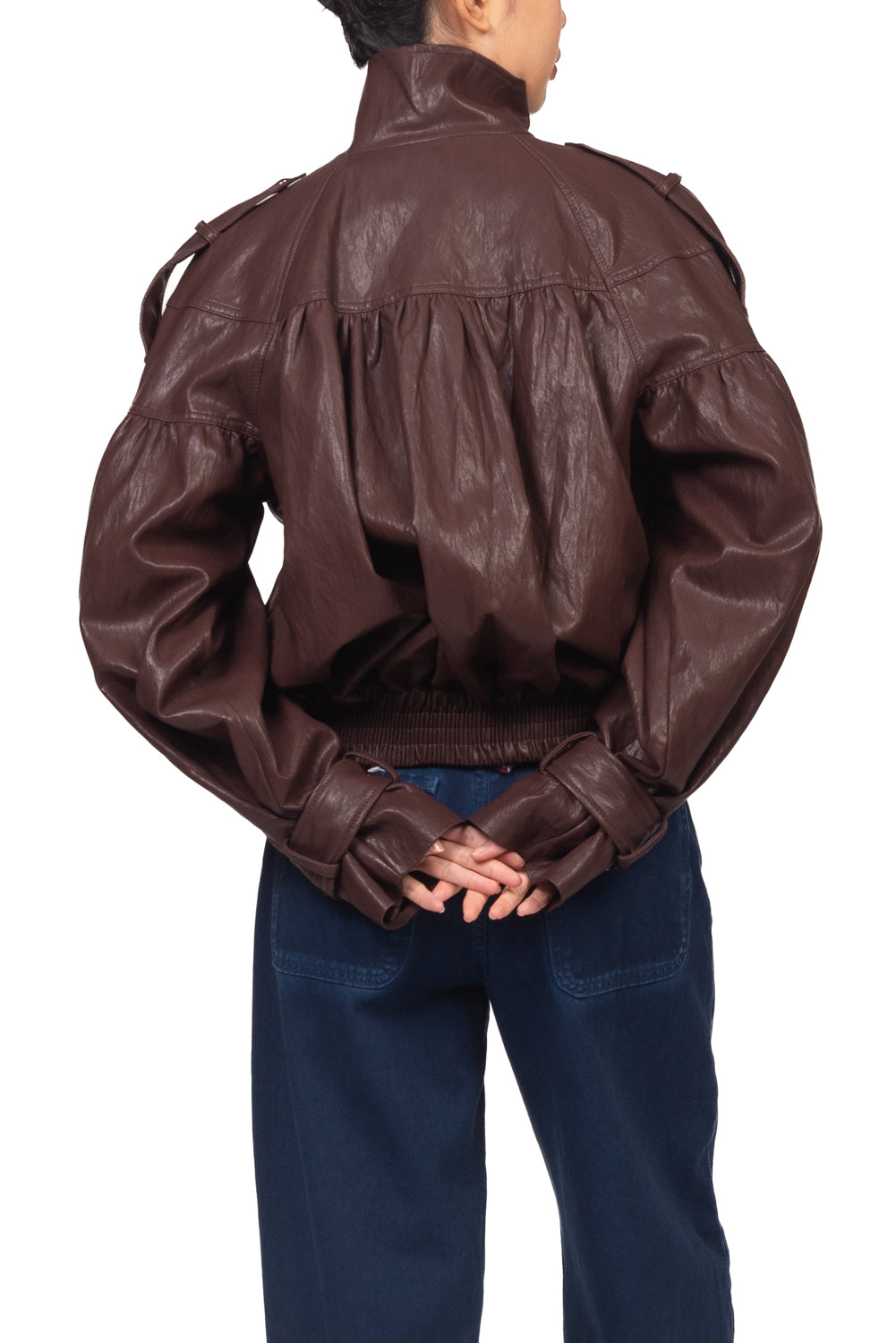 Tensione In - Bomber ecopelle con cinghia Art. 27B6097