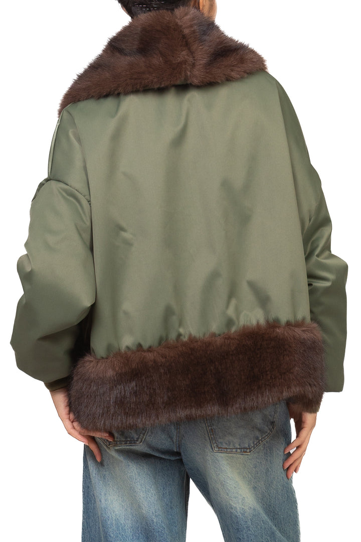 Tensione In - Bomber imbottito con eco pelliccia Art. FW260002