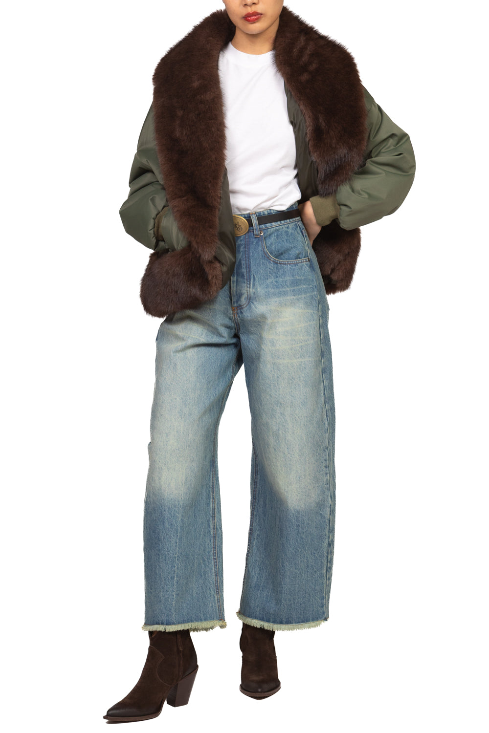 Tensione In - Bomber imbottito con eco pelliccia Art. FW260002