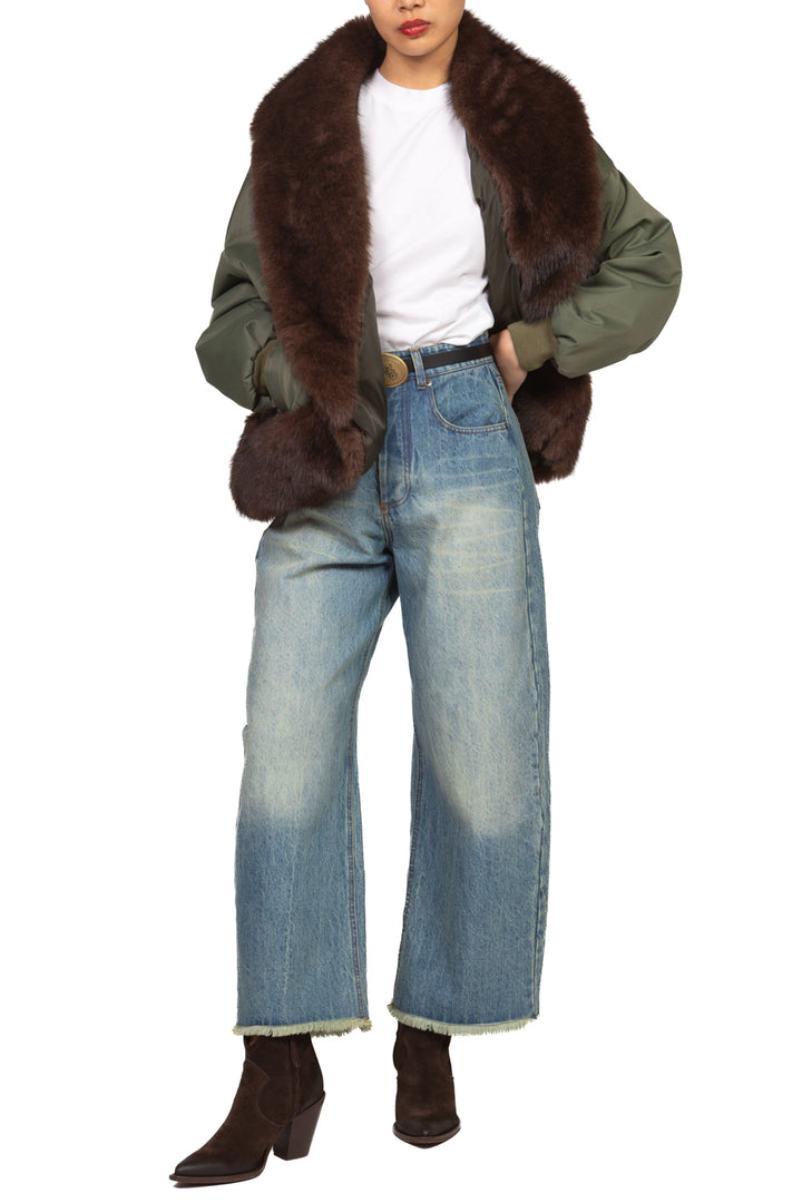 Tensione In - Bomber imbottito con eco pelliccia Art. FW260002