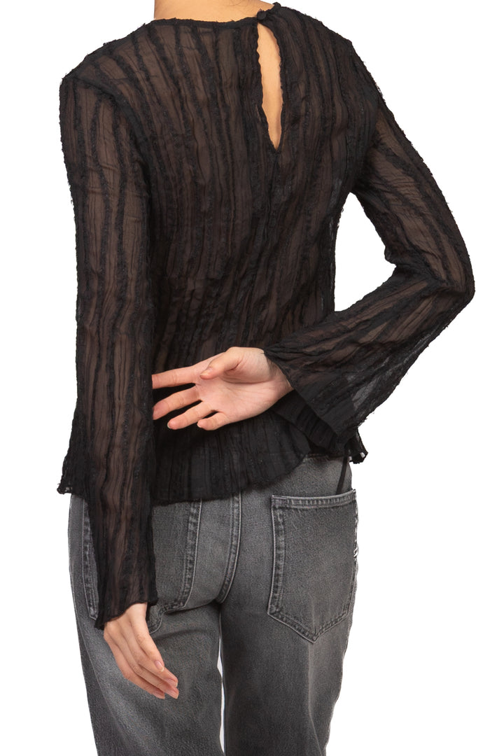 Tensione In - Blusa goffrata intarsi pizzo Art. FW260016