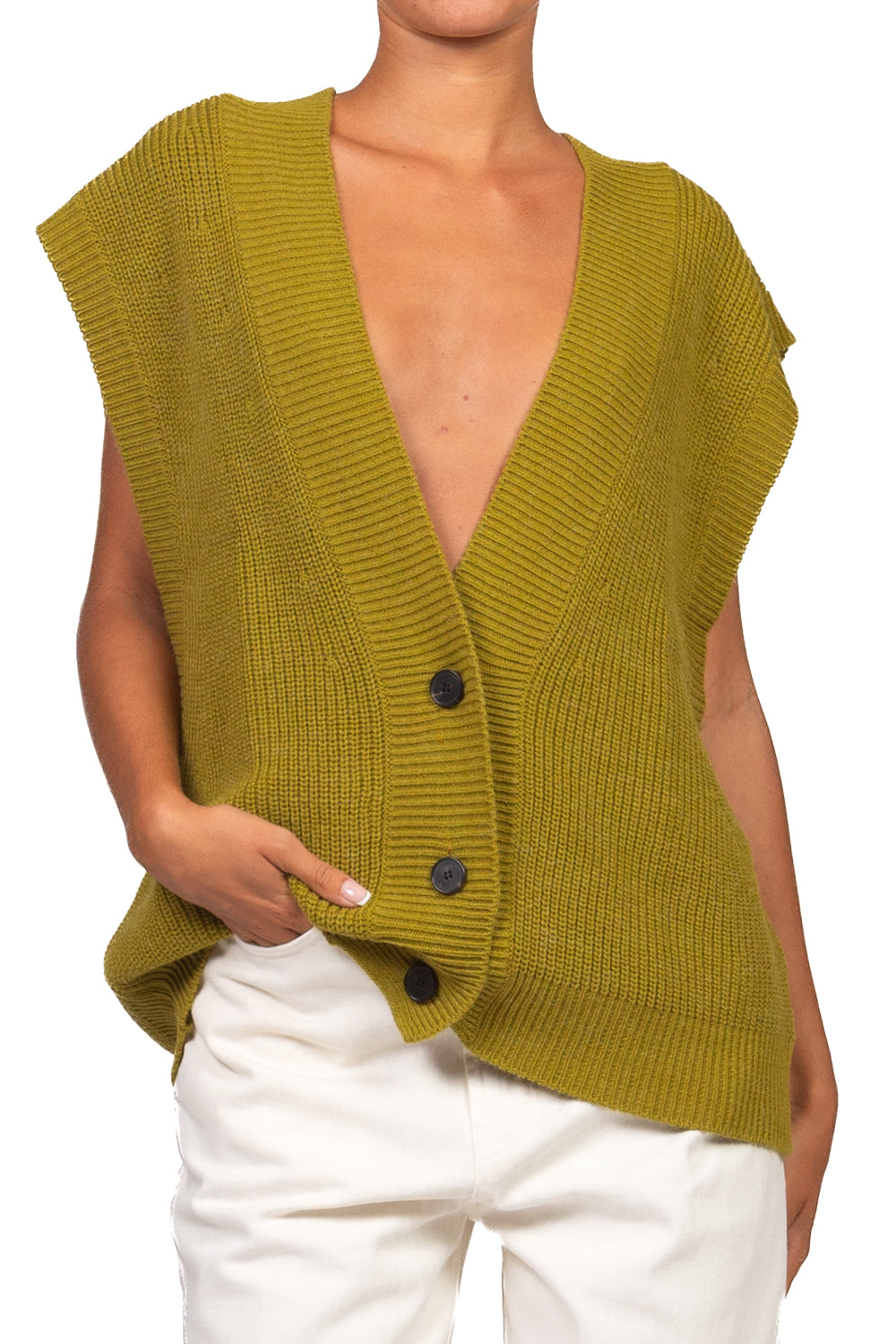 Vicolo - Gilet in maglia over 3 bottoni Art. 7AC7083