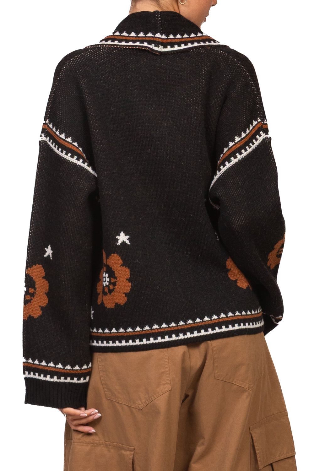 Vicolo - Giacca in maglia fantasia etnica Art. 7AC7141