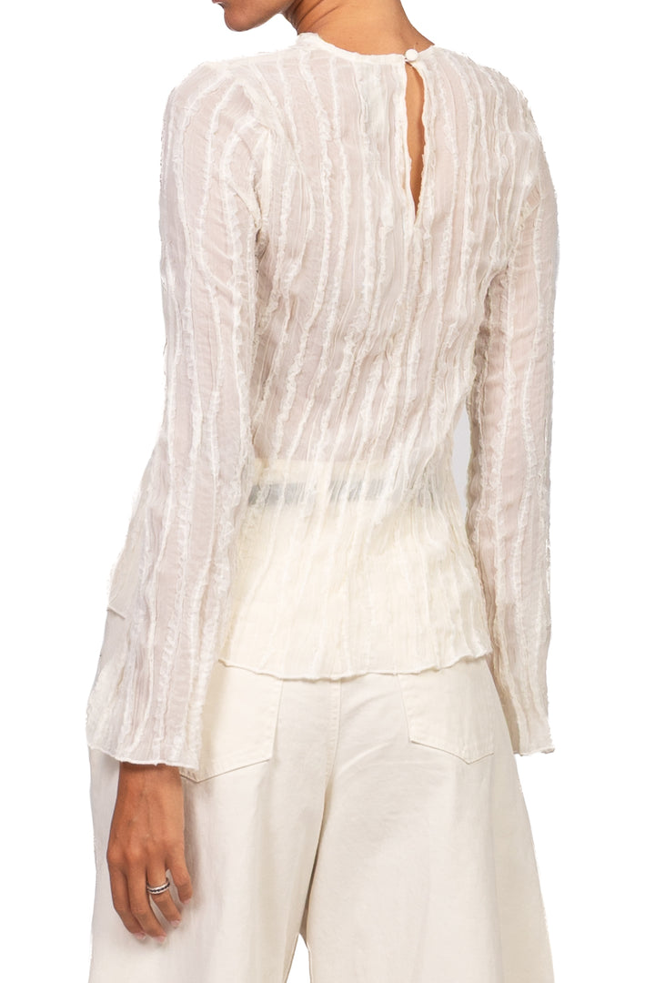 Tensione In - Blusa goffrata intarsi pizzo Art. FW260016