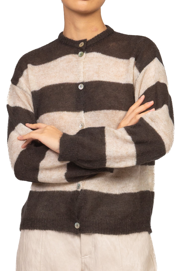 Vicolo - Cardigan rigato misto mohair Art. 7AC7179