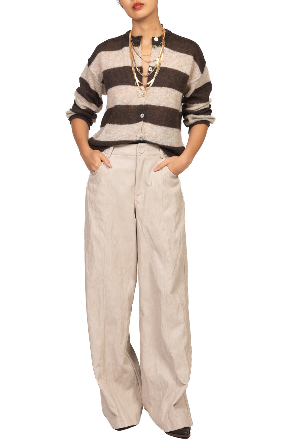 Vicolo - Cardigan rigato misto mohair Art. 7AC7179