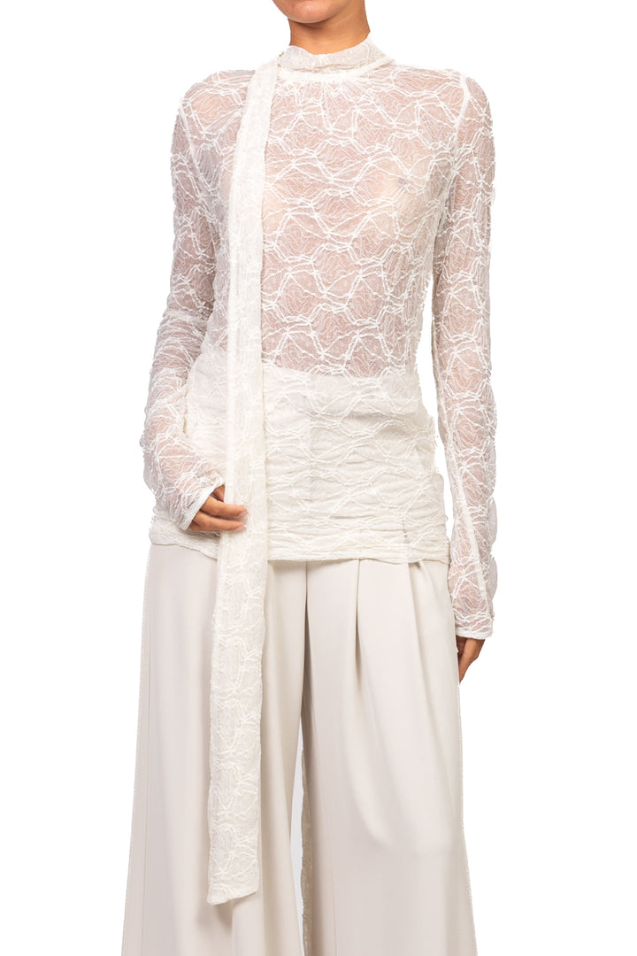 Vicolo - Maglia pizzo con fiocco Art. TAC0604