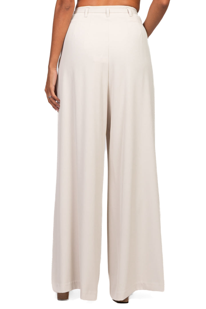Imperial - Pantalone palazzo in crepe con cintura Art. P3ZQMHX