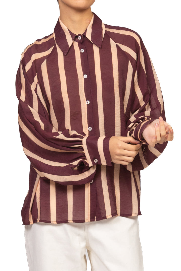 Dixie - Camicia rigata con manica palloncino Art. CFSF2IQ