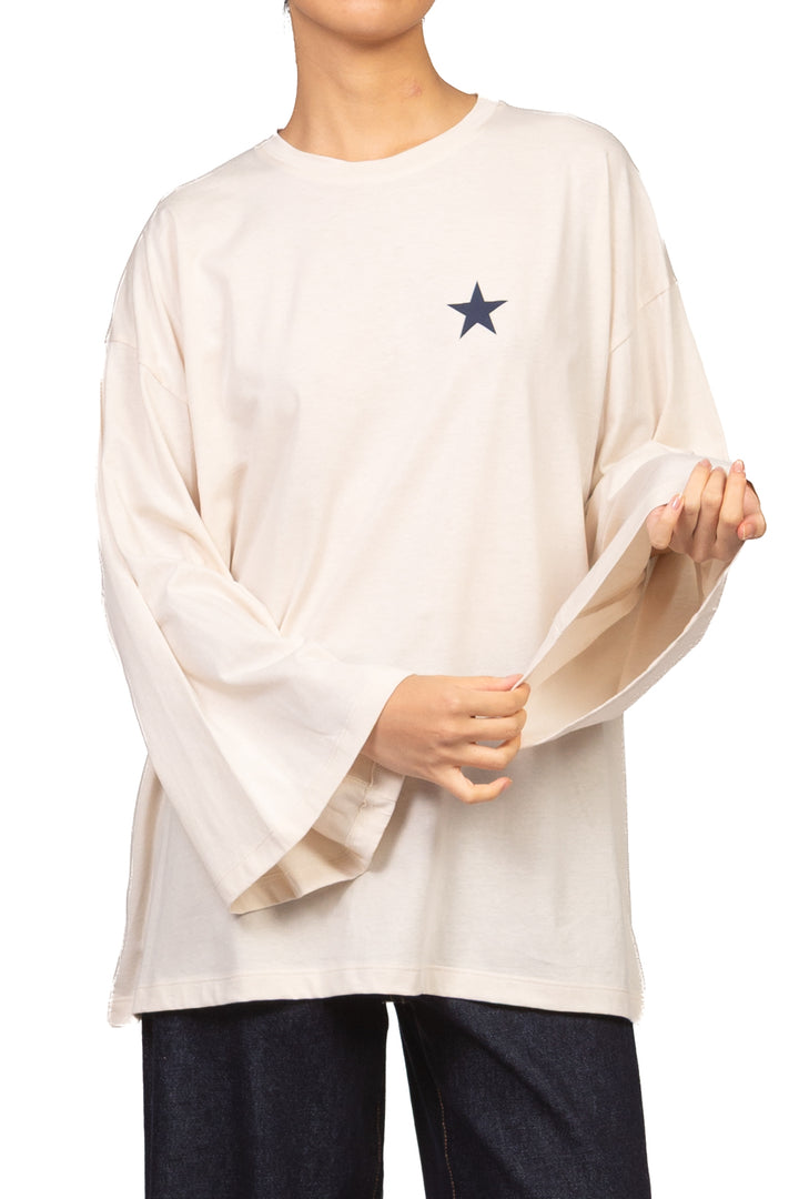 Vicolo - T-Shirt over dettaglio stella manica ampia Art. RAC0132
