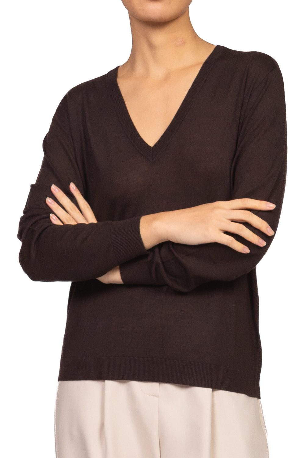 Tensione In - Maglia scollo v in lana  Art. MLN06AI26