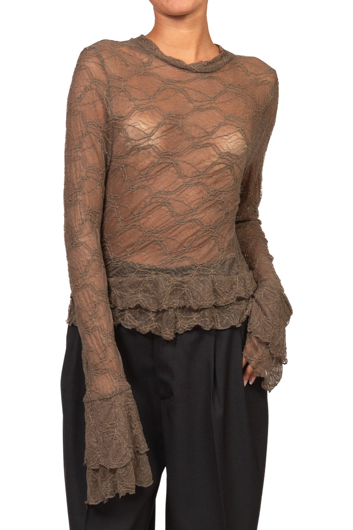 Vicolo - Maglia pizzo con balze Art. TAC0605
