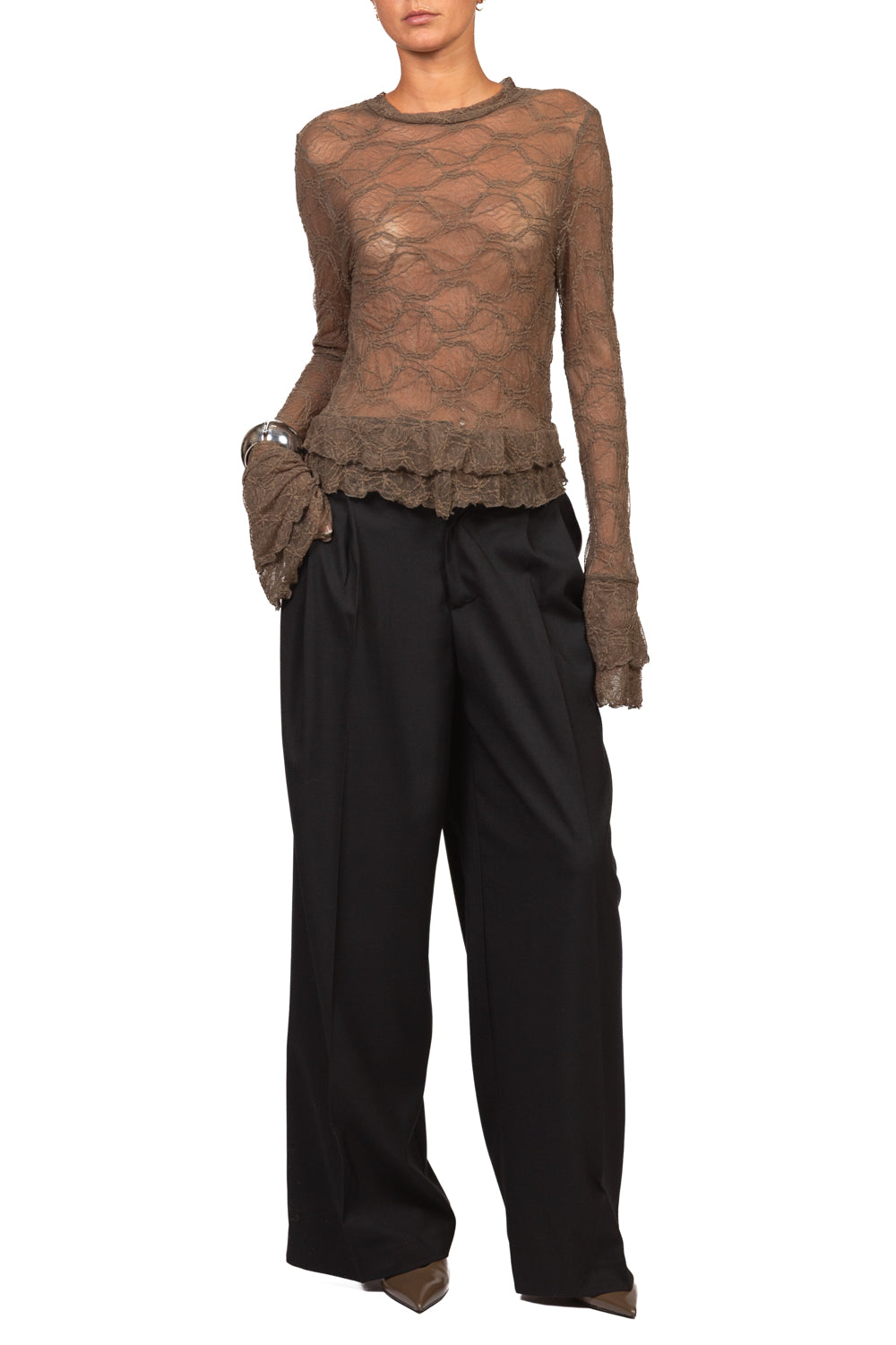 Vicolo - Maglia pizzo con balze Art. TAC0605