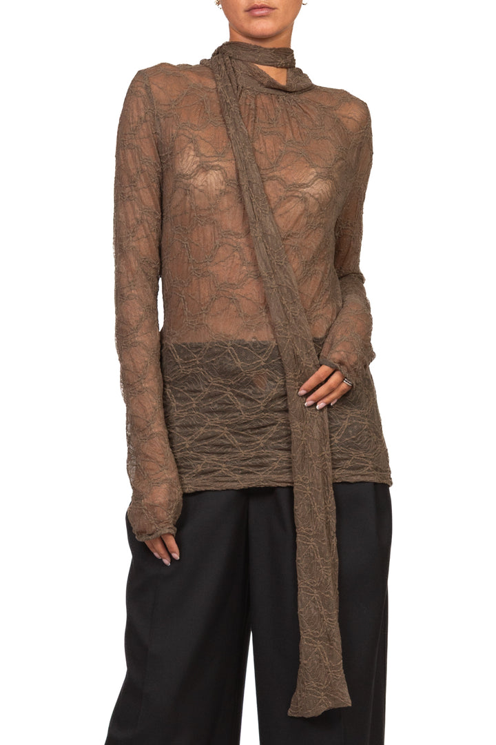 Vicolo - Maglia pizzo con fiocco Art. TAC0604