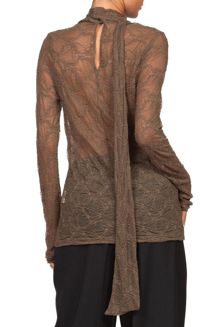 Vicolo - Maglia pizzo con fiocco Art. TAC0604
