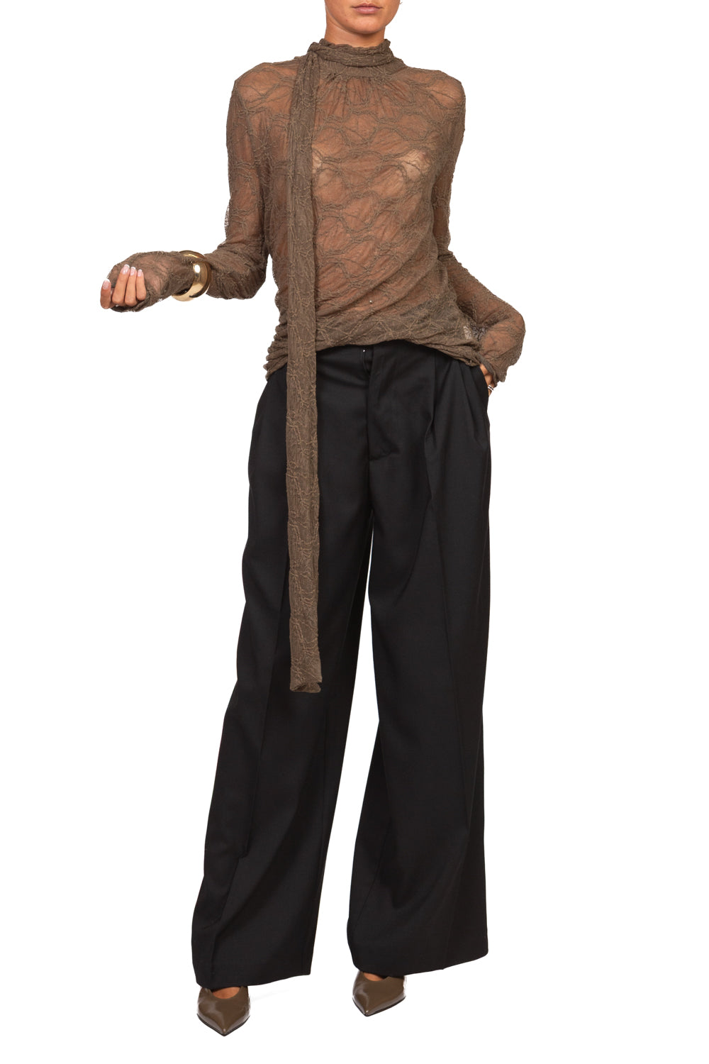 Vicolo - Maglia pizzo con fiocco Art. TAC0604