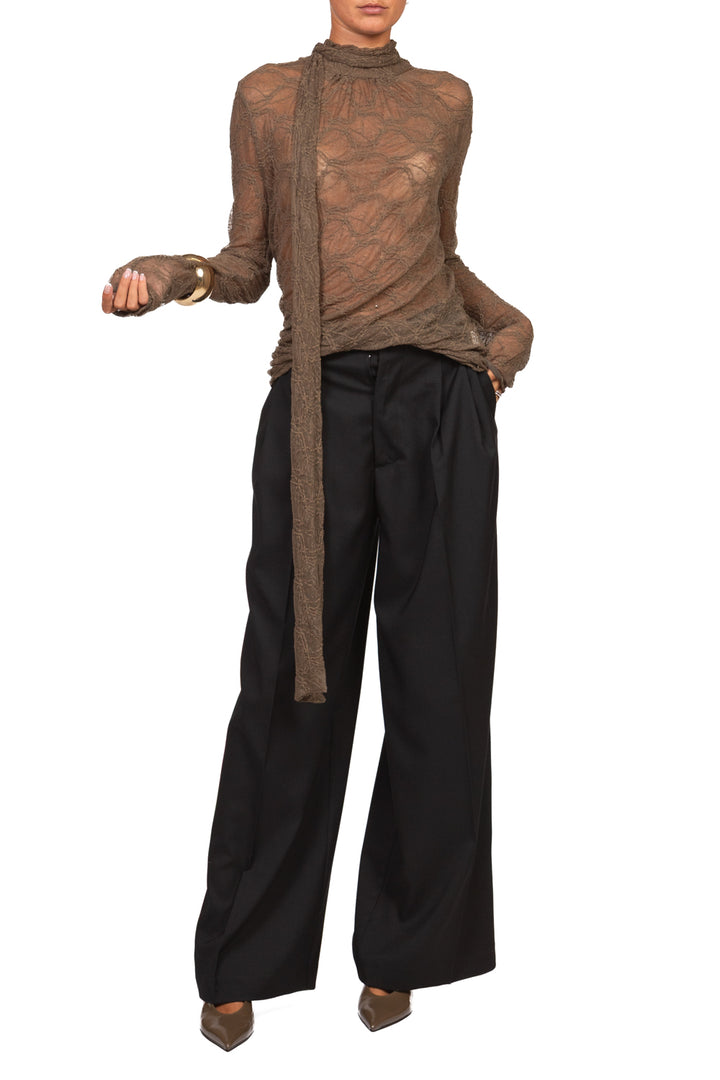 Vicolo - Maglia pizzo con fiocco Art. TAC0604