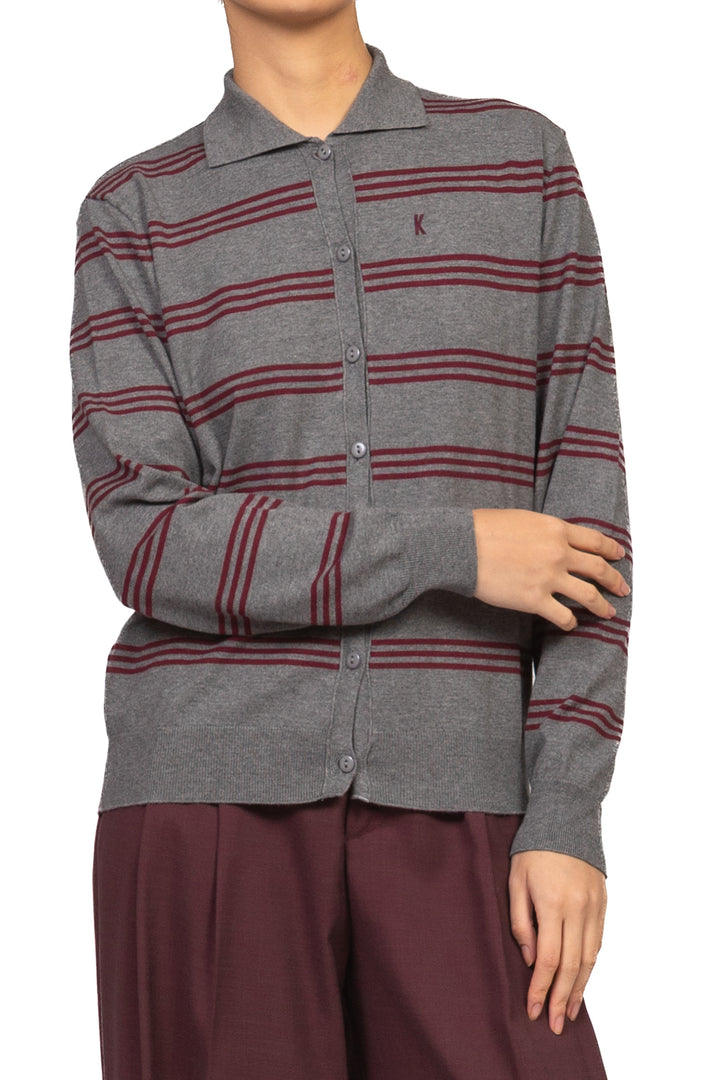 Kontatto - Cardigan polo rigato Art. 3M1849C