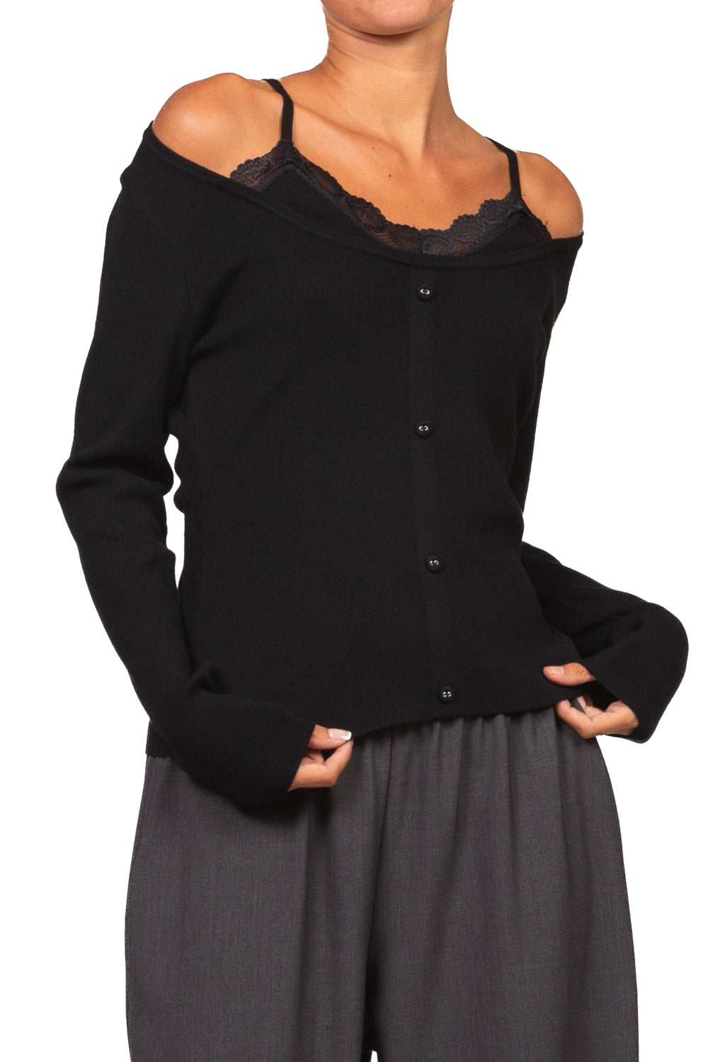Kontatto - Maglia intarsi pizzo Art. 3M1845C