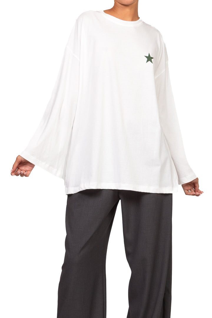 Vicolo - T-Shirt over dettaglio stella manica ampia Art. RAC0132