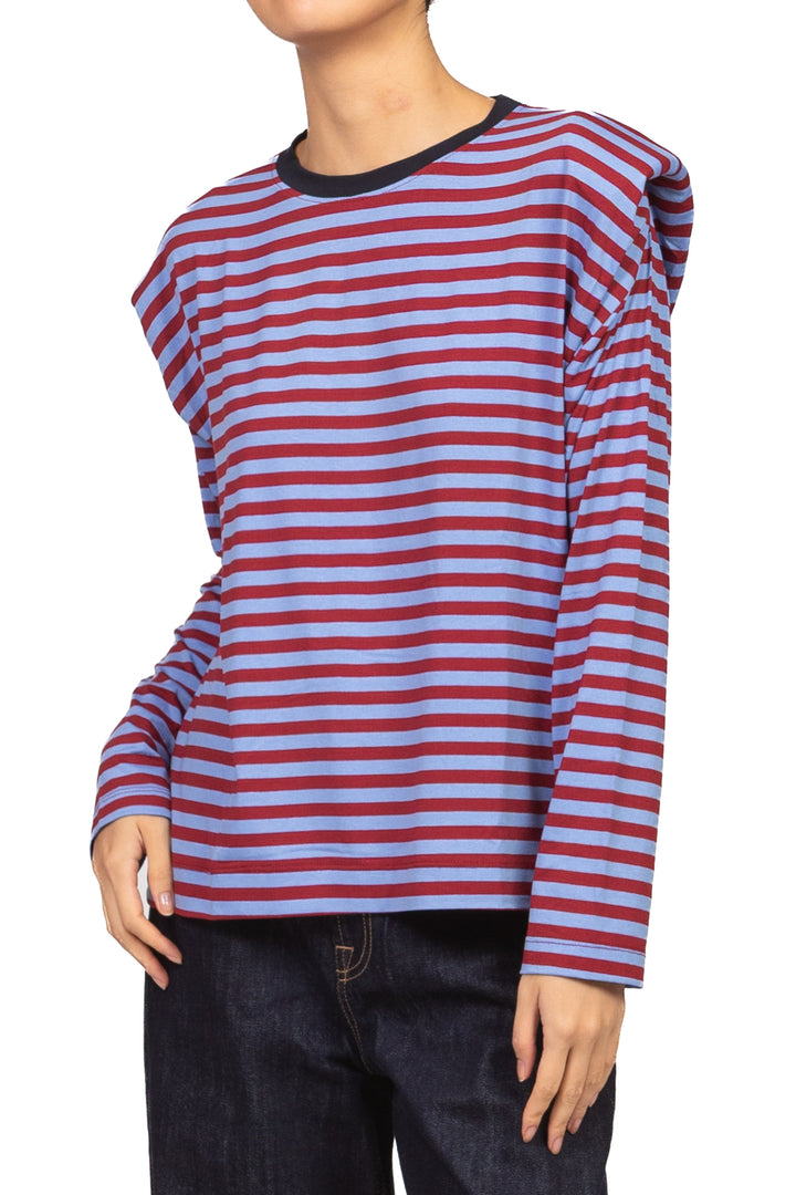 Have One - Maglia spalline rigata profilo contrasto Art. MXT-R197