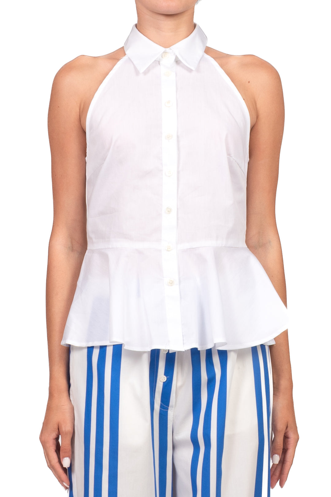 Vicolo - Camicia smanicata peplum Art. TAB2712