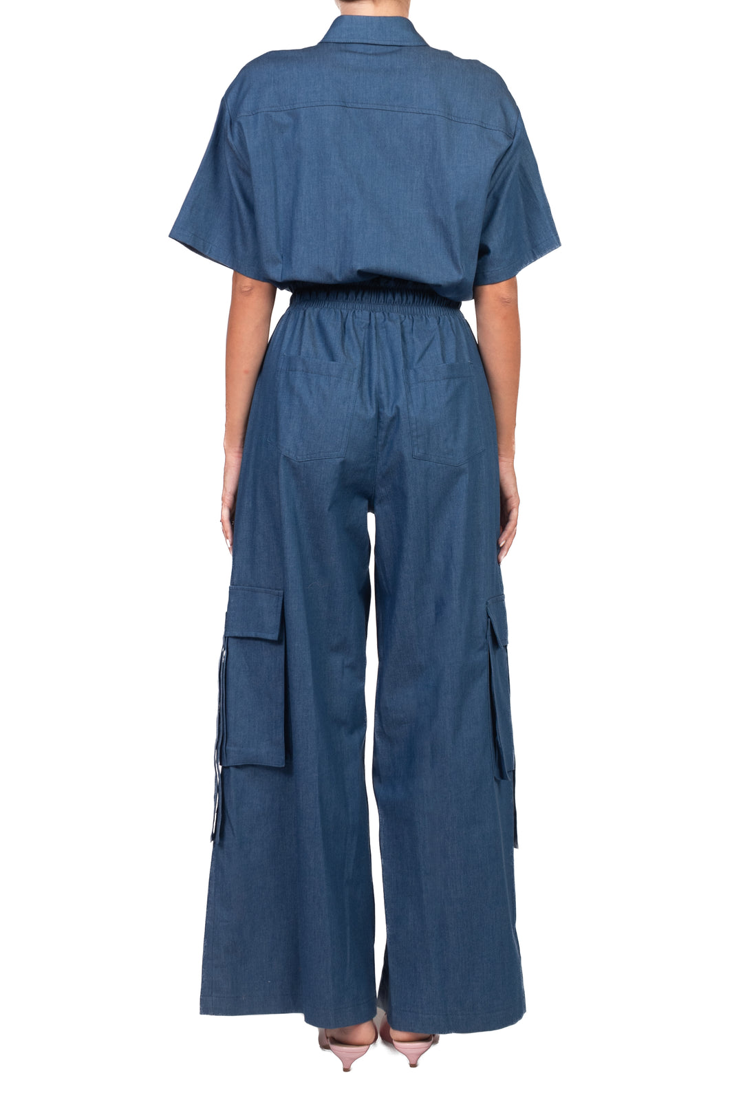 Tensione In - Tuta cargo chambray taschino gioiello Art. 26H5396