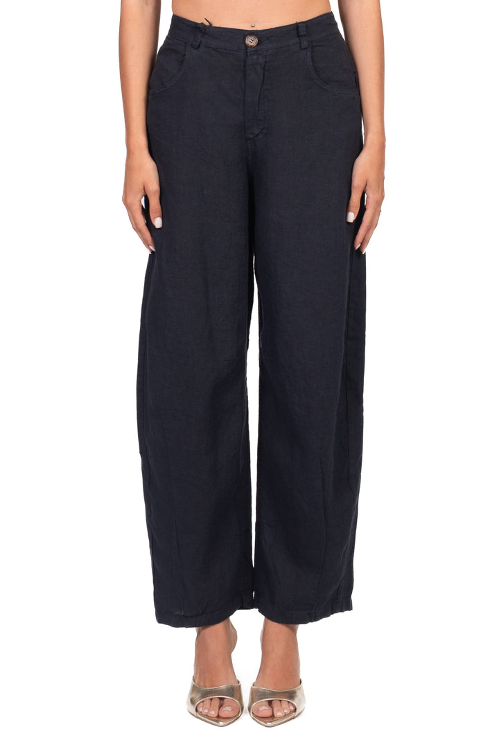 Tensione In - Pantalone barrel lino Art. S26PE58